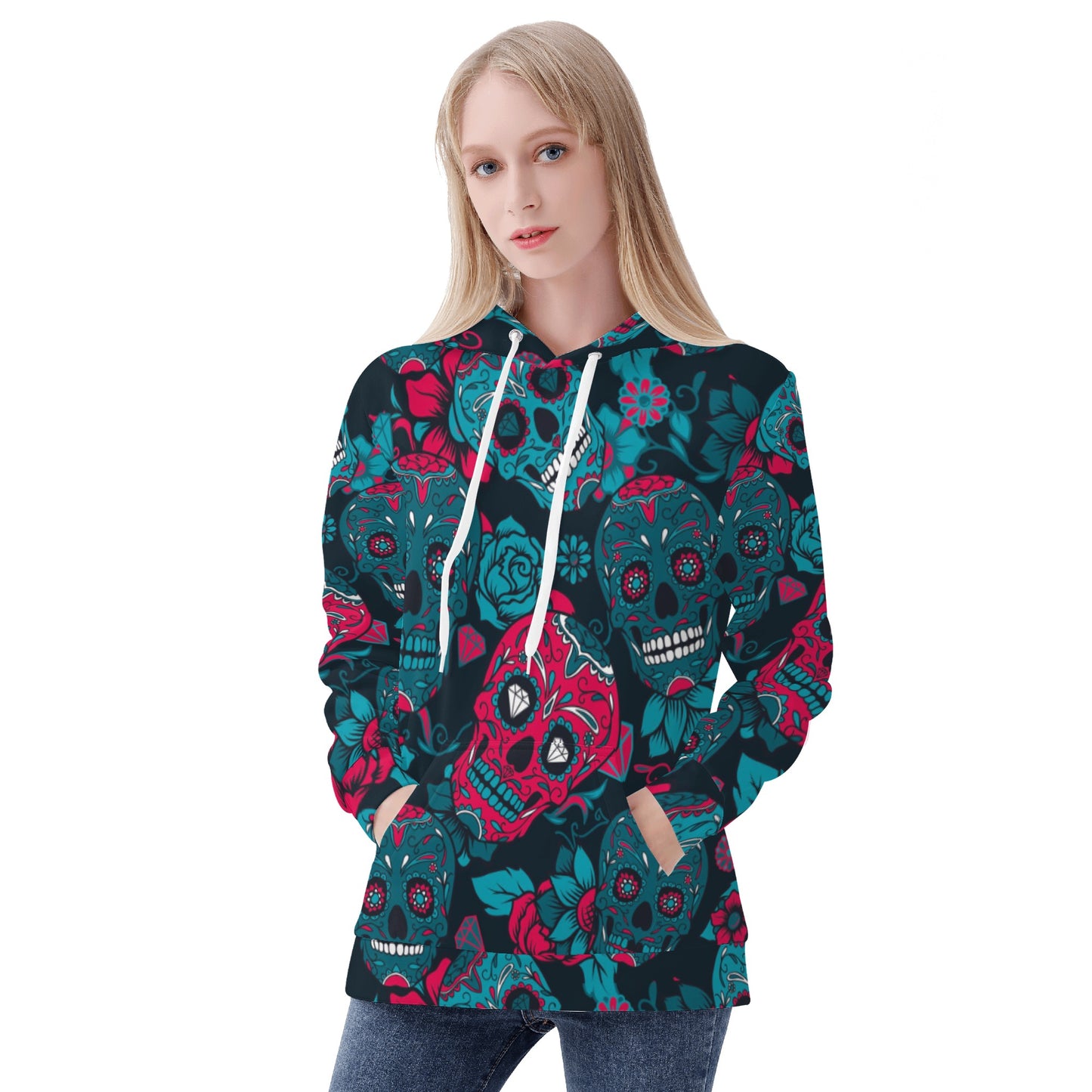 Calaveras Mexican skull Women's All Over Print Hoodie