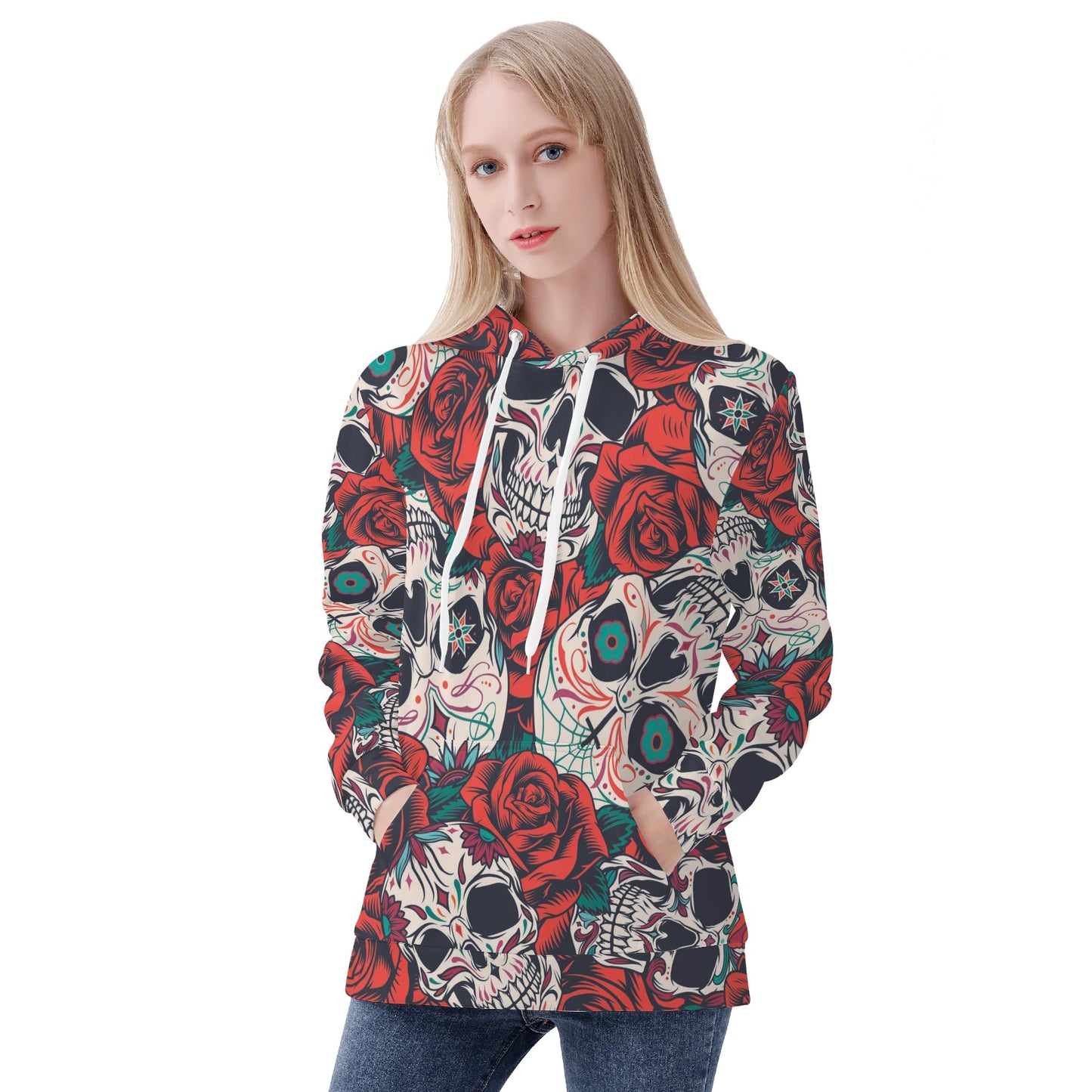 Floral day of the deadWomen's All Over Print Hoodie