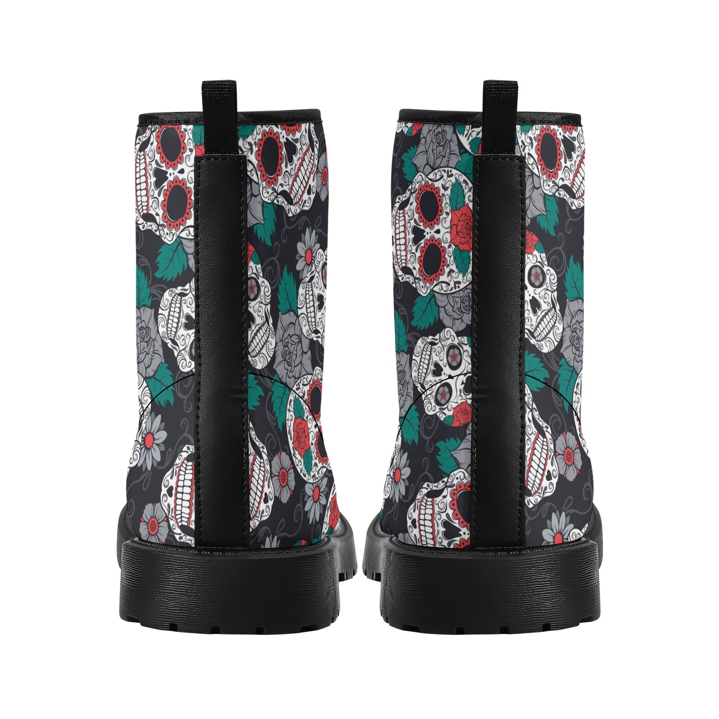Sugar skull Calaveras skull Women's Leather Boots