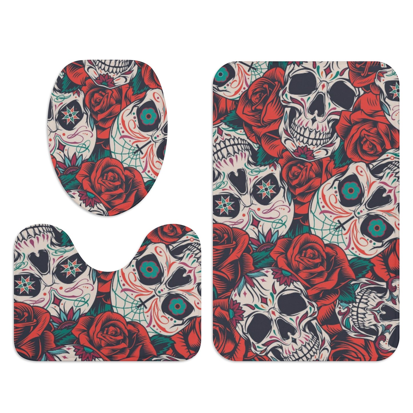 Day of the dead pattern skull Bath Room Toilet Set