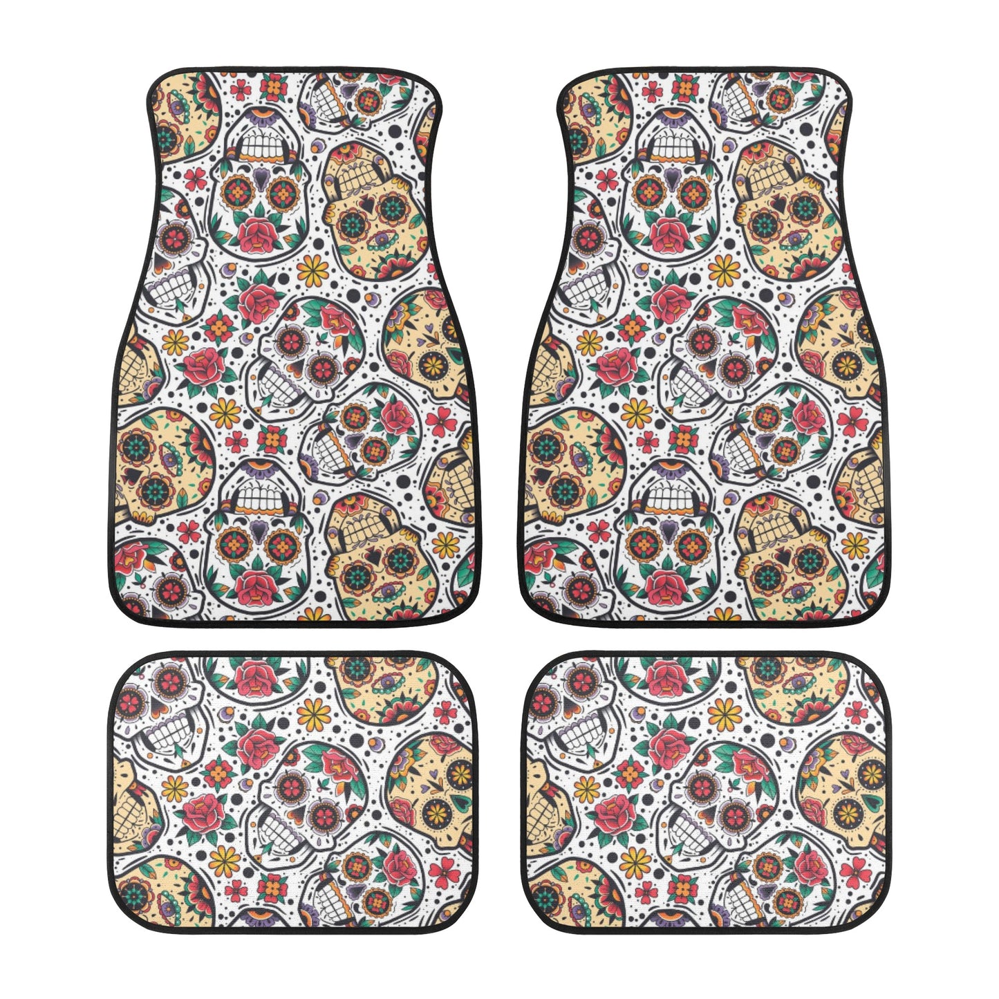 Dia de los muertos Halloween Back and Front Car Floor Mats