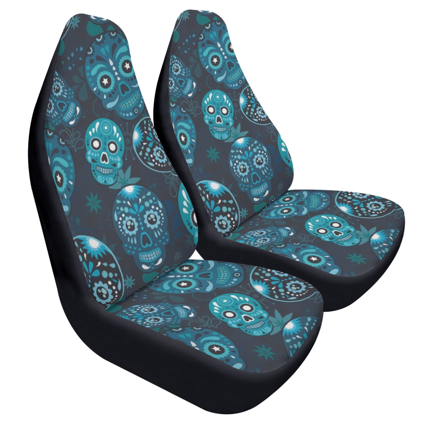 Sugar skull gothic dia de los muertos Car Seat Covers (2 Pcs)