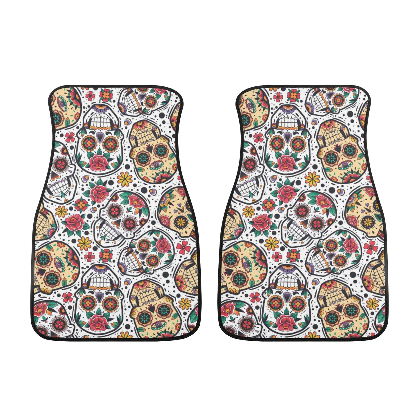 Dia de los muertos Halloween Back and Front Car Floor Mats