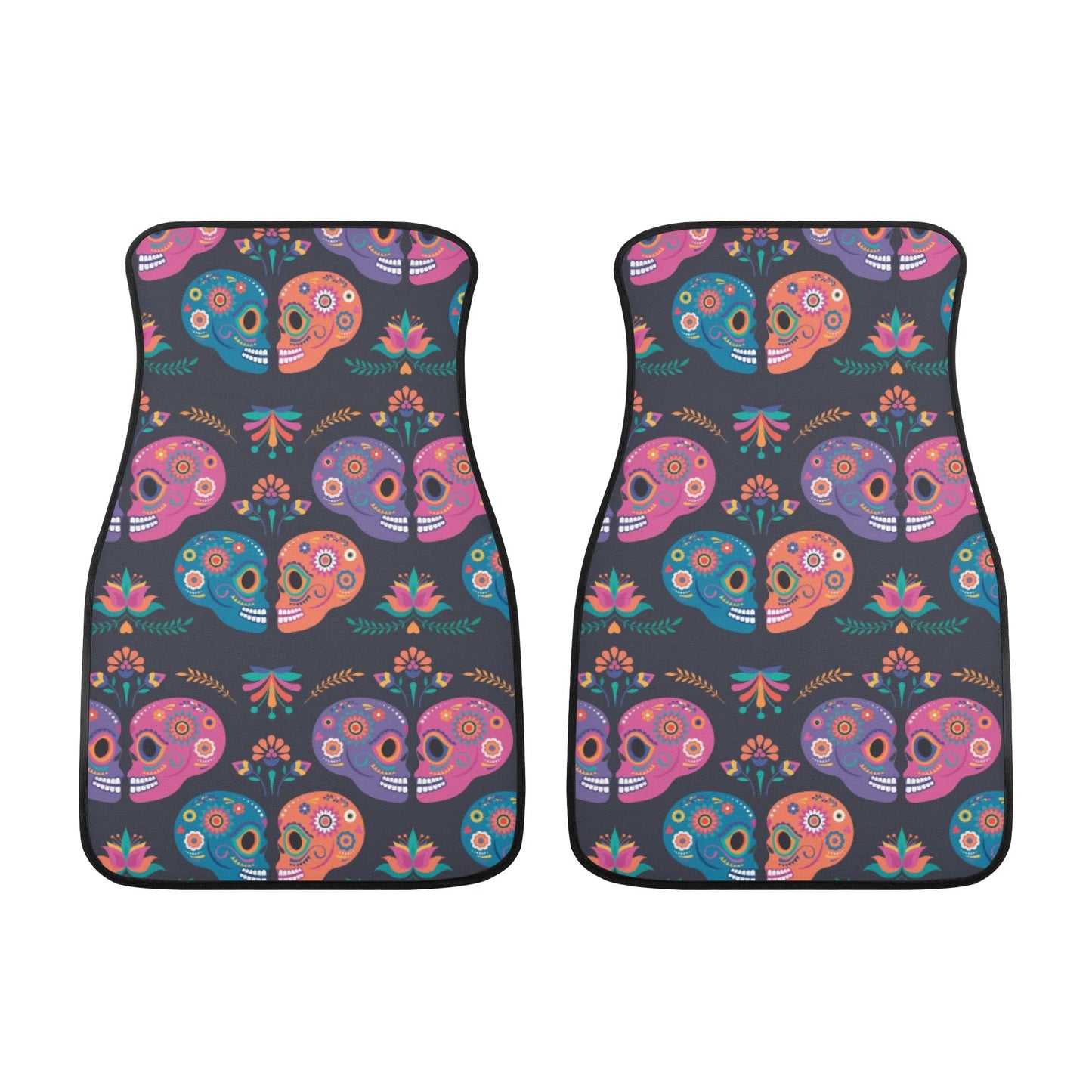 Sugar skull love Back and Front Car Floor Mats
