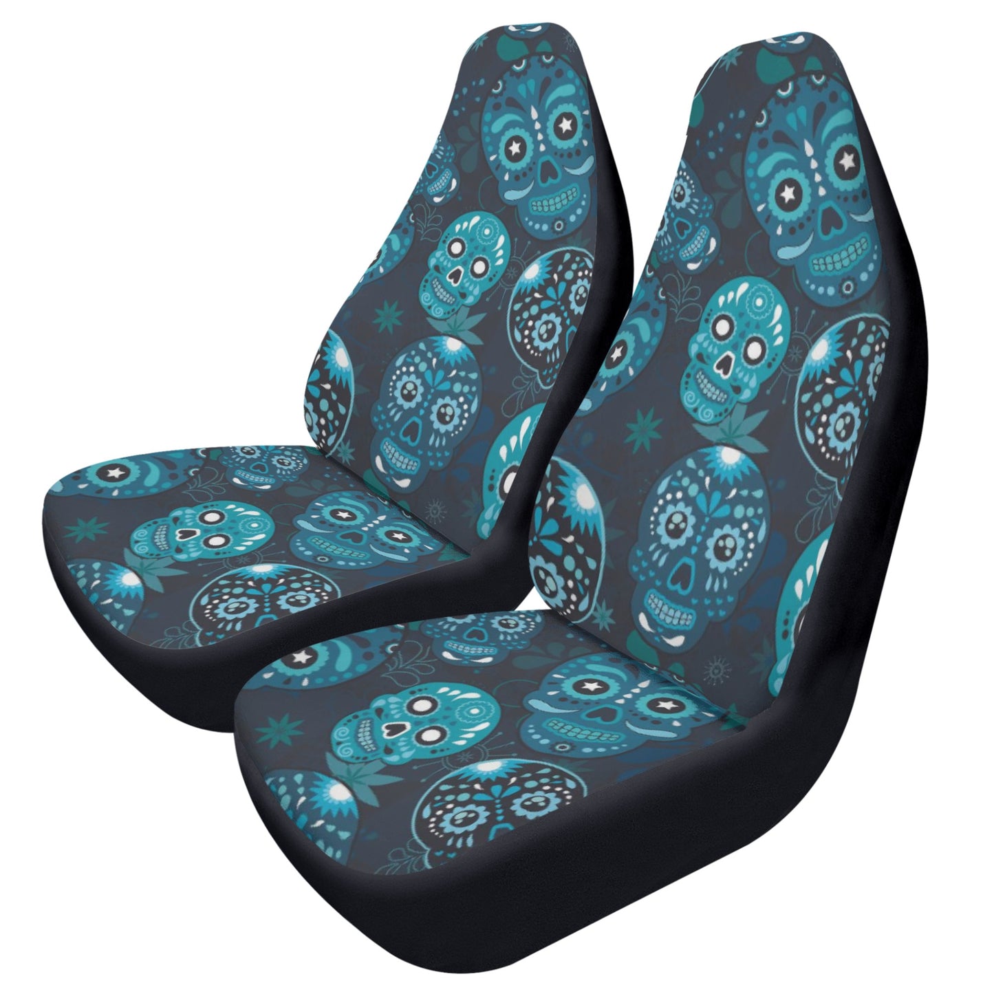 Sugar skull gothic dia de los muertos Car Seat Covers (2 Pcs)