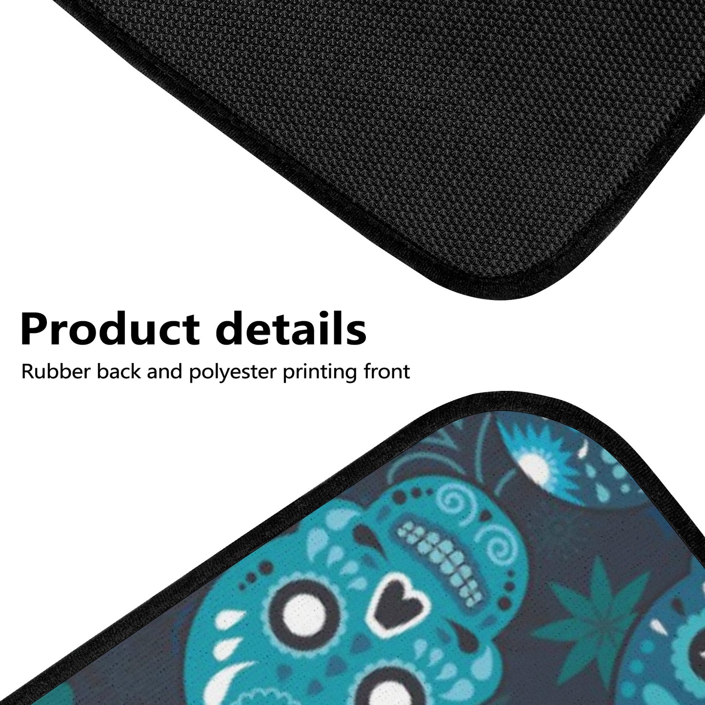 Sugar skull Skeleton Back and Front Car Floor Mats