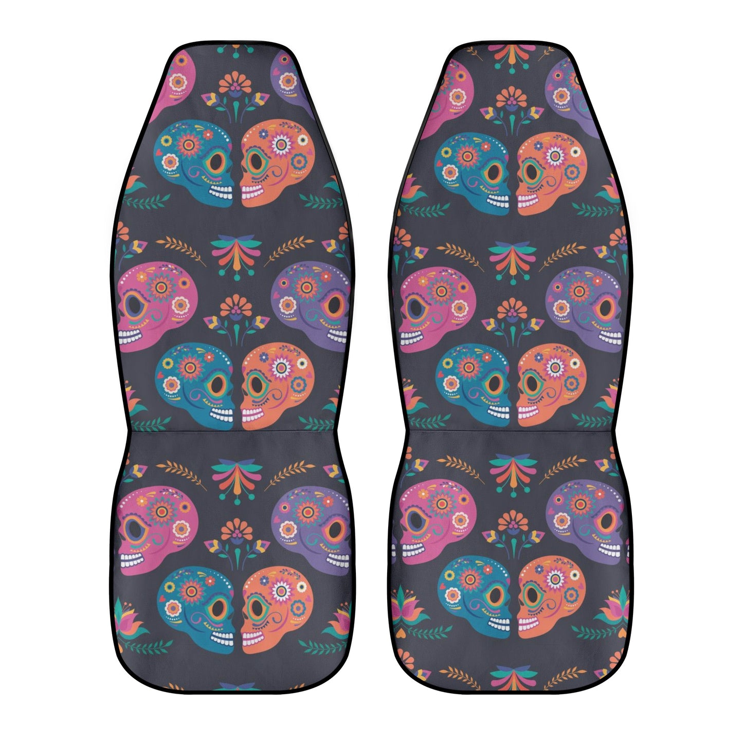 Dia de los muertos couple love Car Seat Covers (2 Pcs)