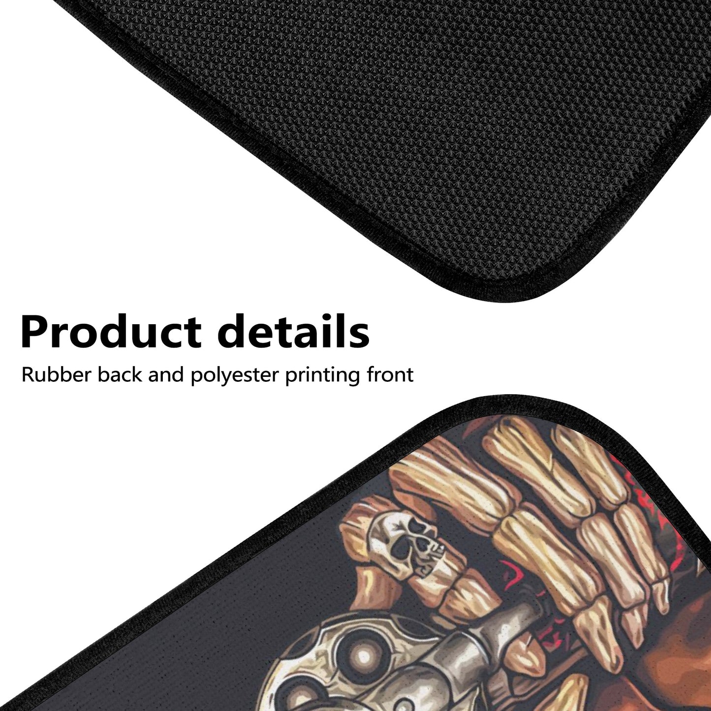 Gothic grim reaper Back and Front Car Floor Mats