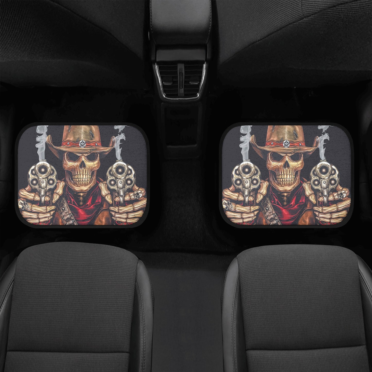 Gothic grim reaper Back and Front Car Floor Mats