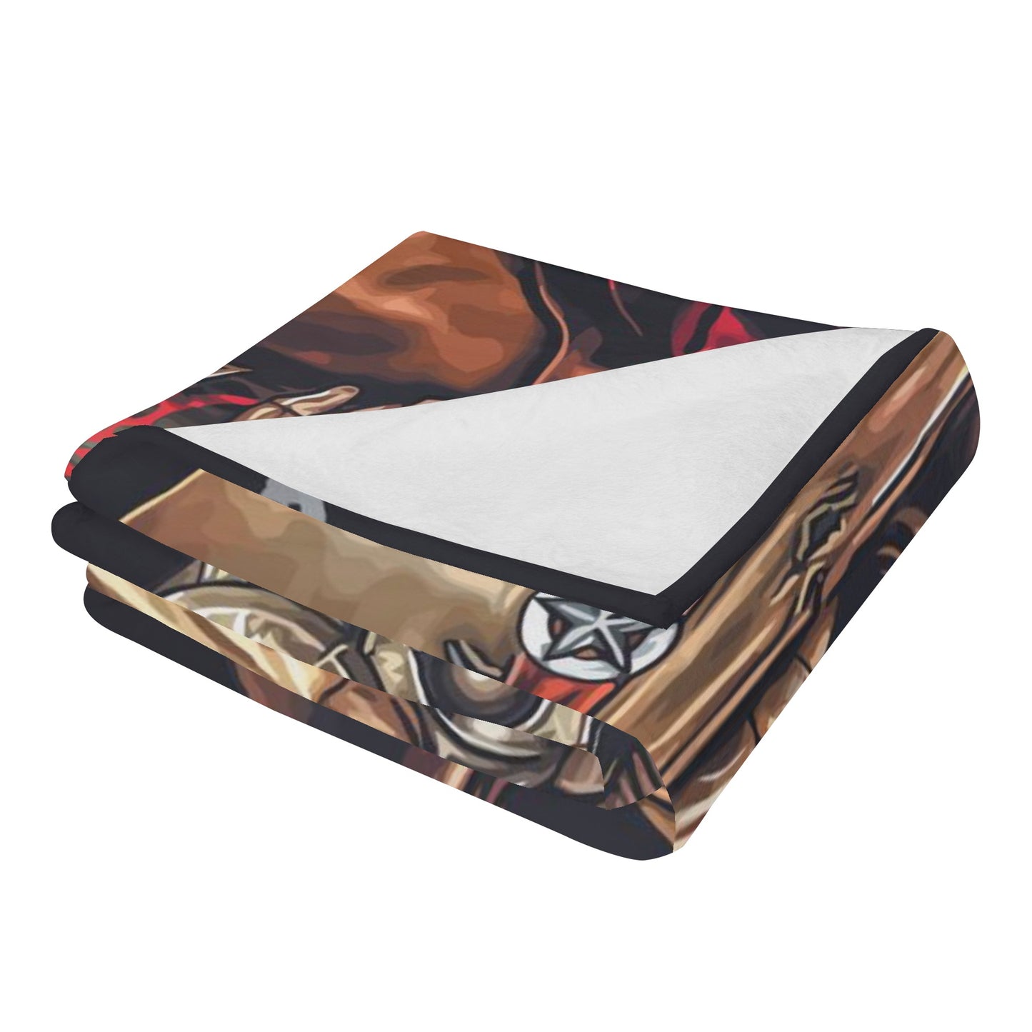 Gothic Grim reaper Halloweeen skull Horizontal Flannel Breathable Blanket 4 Sizes