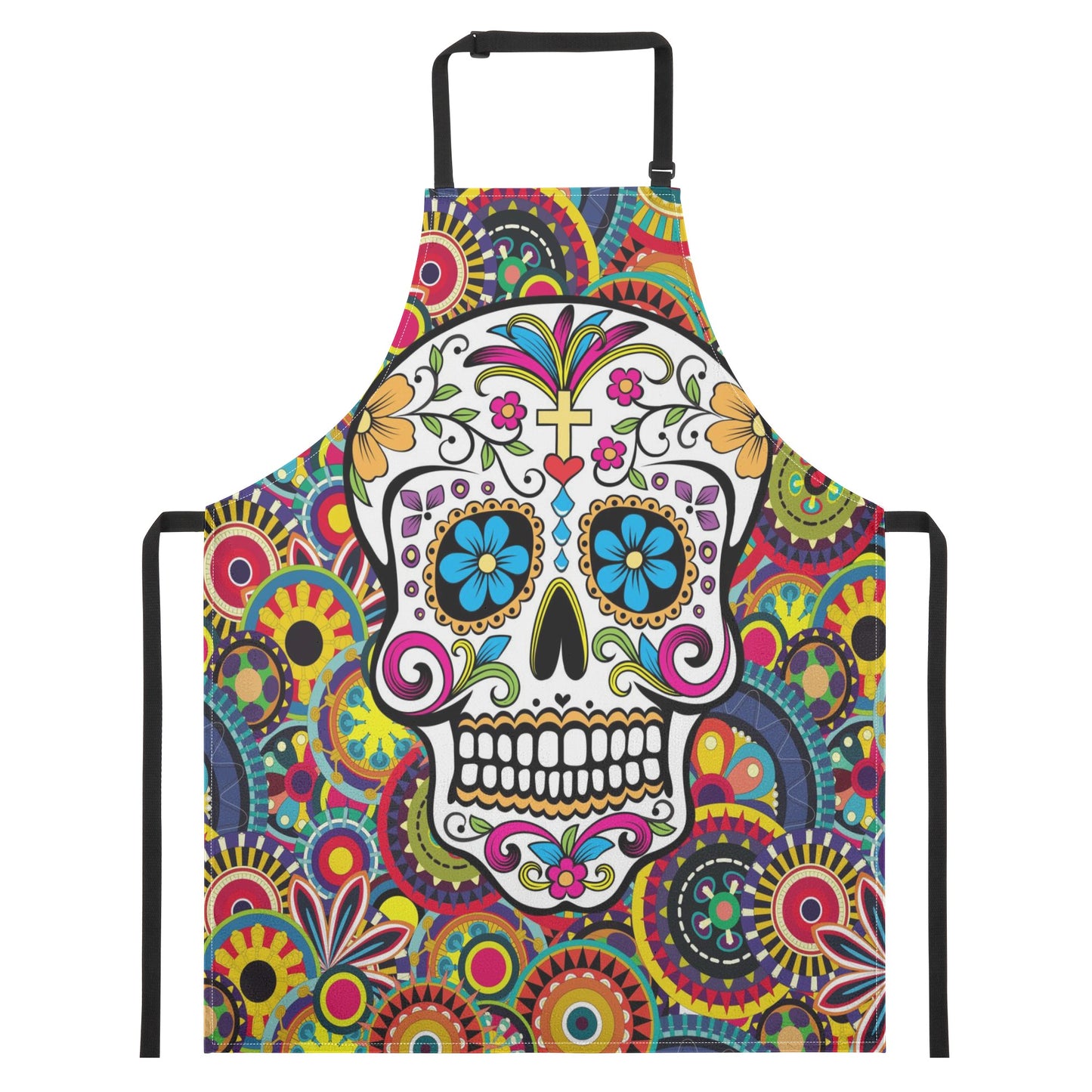 Beautiful sugar skull Day of the dead pattern Apron
