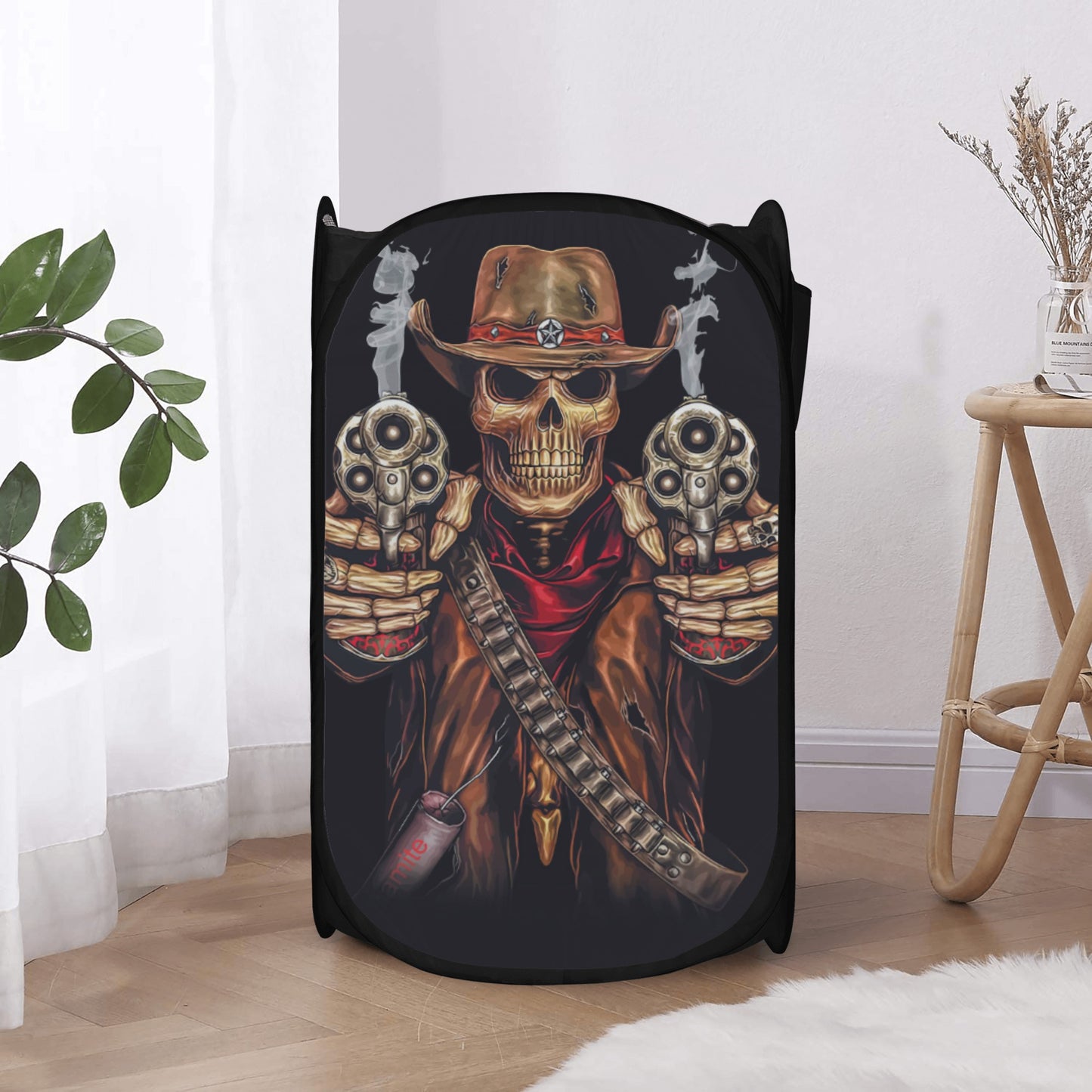 Grim reaper Halloween skull Laundry Hamper