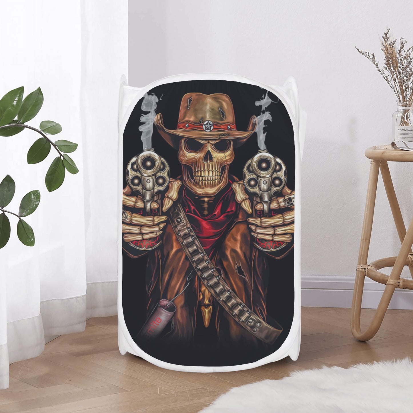 Grim reaper Halloween skull Laundry Hamper