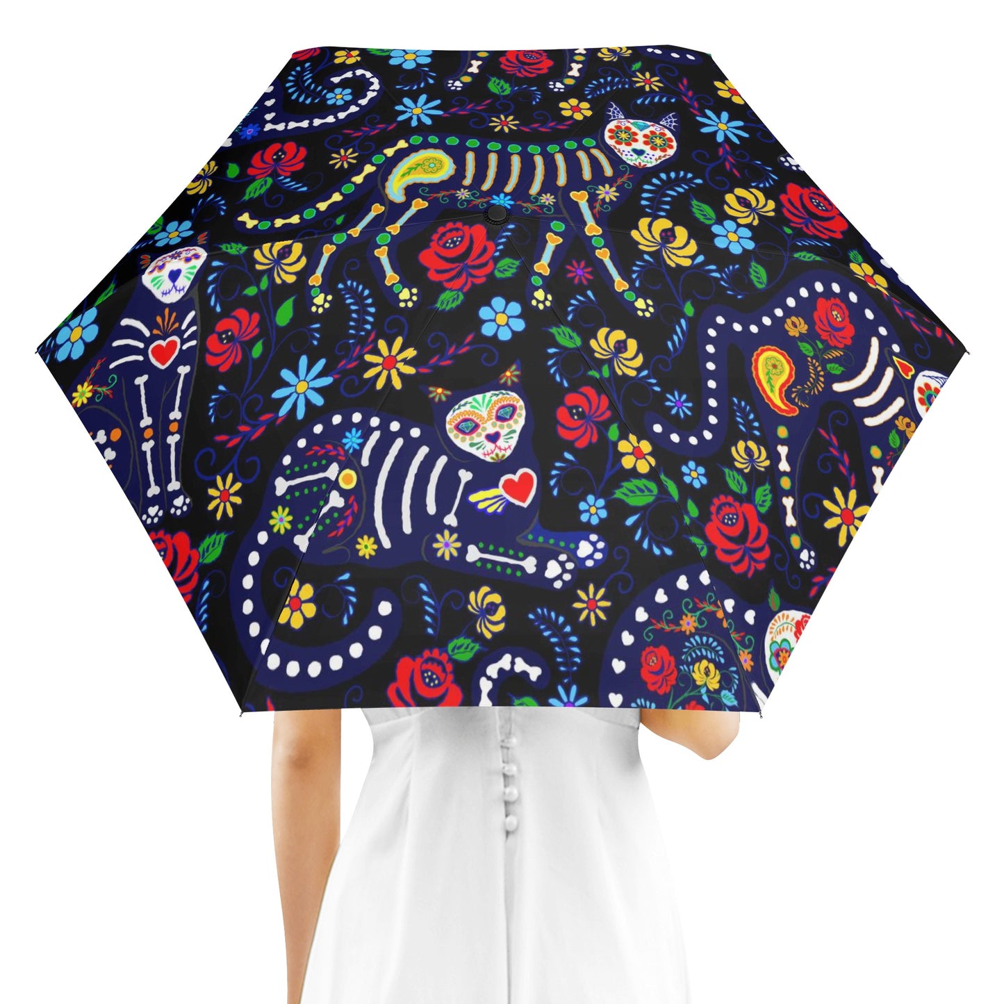 Sugar skull cat Umbrella