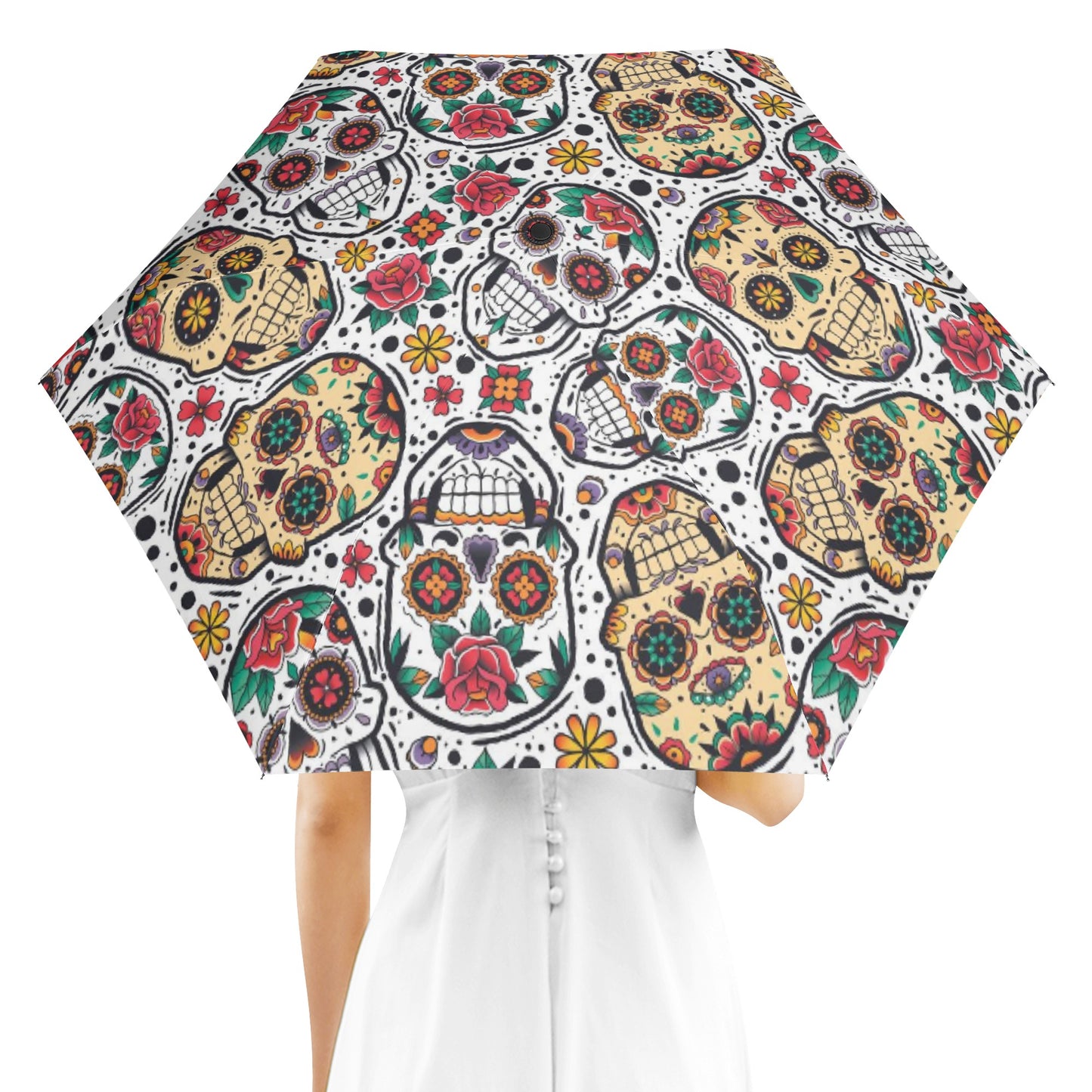 Sugar skull Calavears skull skeleton pattern Umbrella