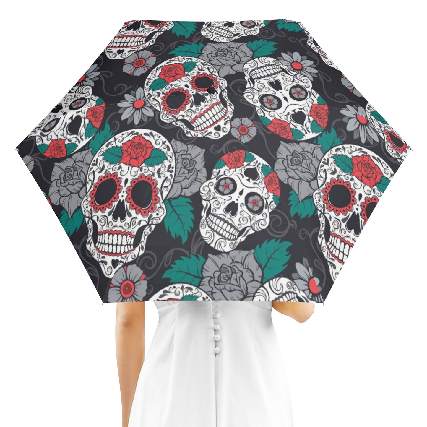 Floral day of the dead Umbrella