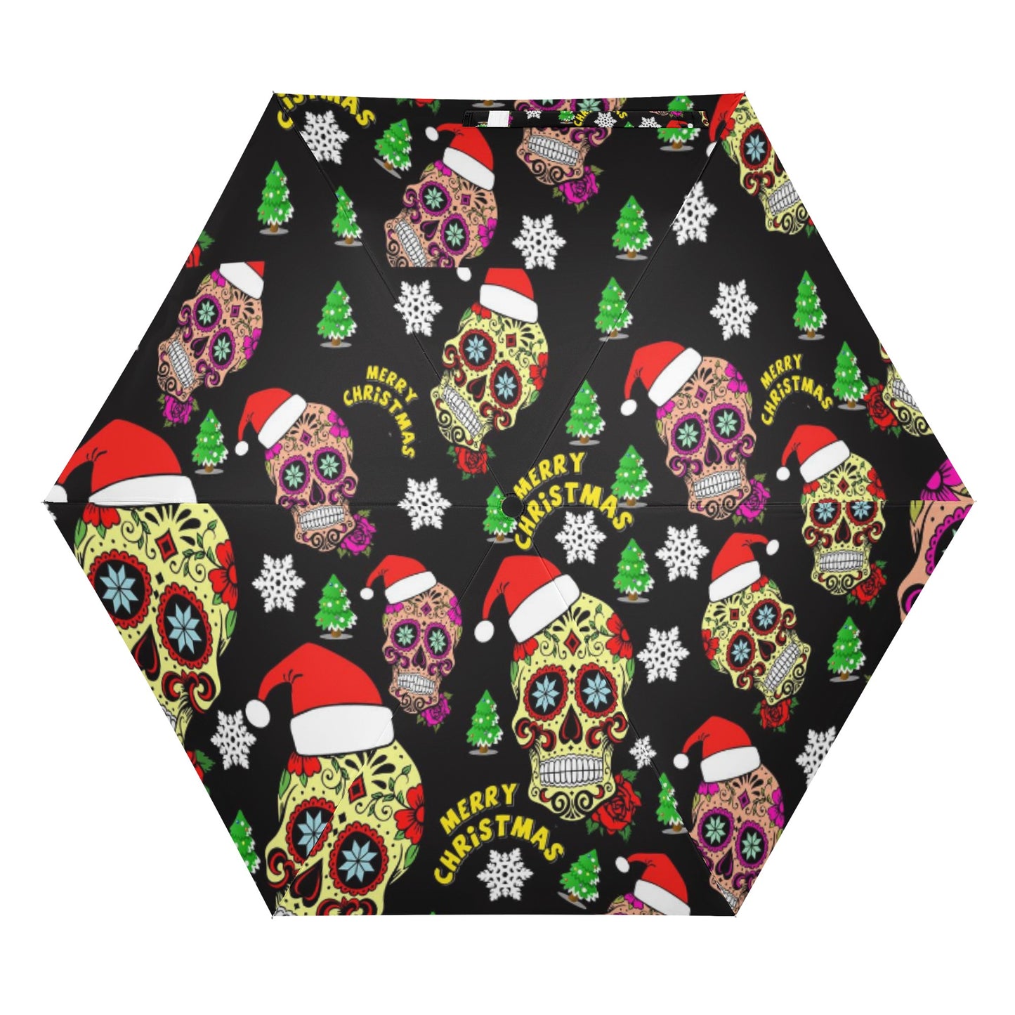 Merry Christmas sugar skull Umbrella