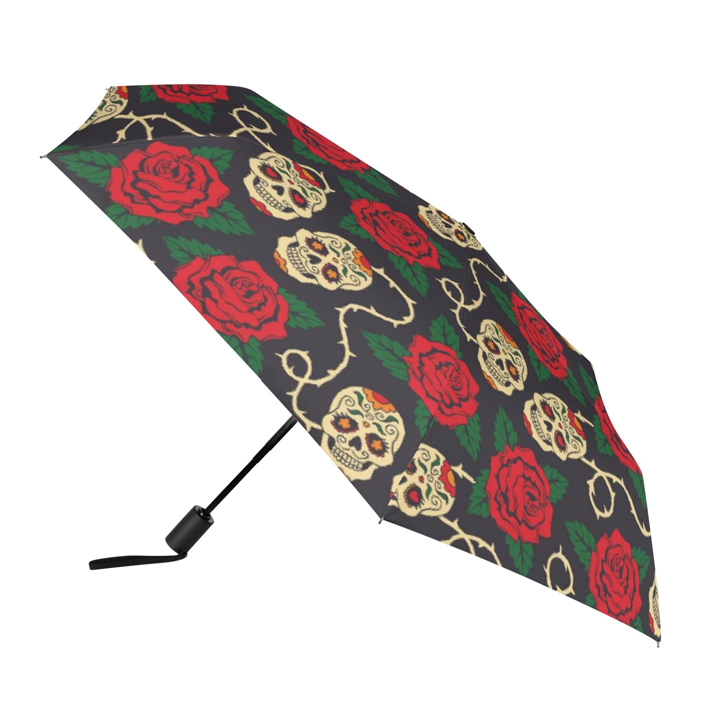 Rose skull Day of the dead Halloween Umbrella