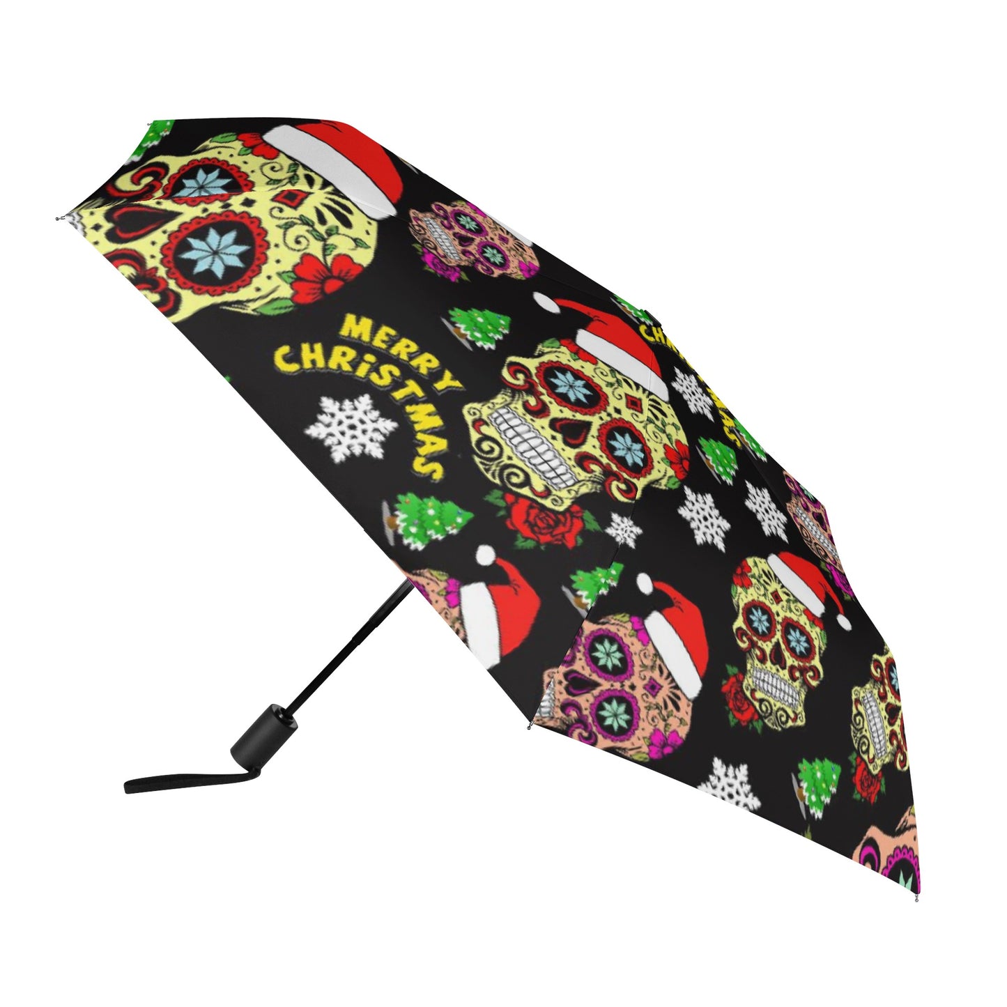 Merry Christmas sugar skull Umbrella