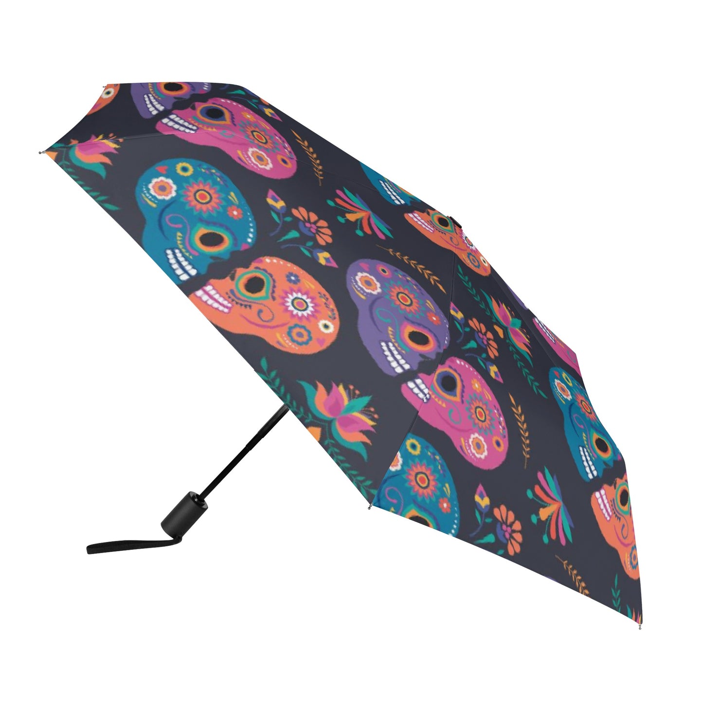 Sugar skull love couple All Over Print Umbrella