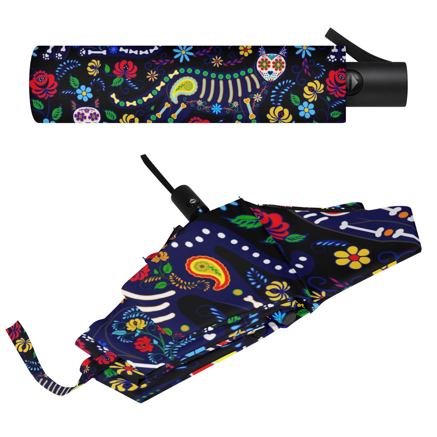 Sugar skull cat Umbrella