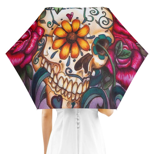 Beautiful floral sugar skull  Umbrella