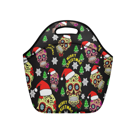 Sugar skull Merry ChristmasNew Neoprene Lunch Bag