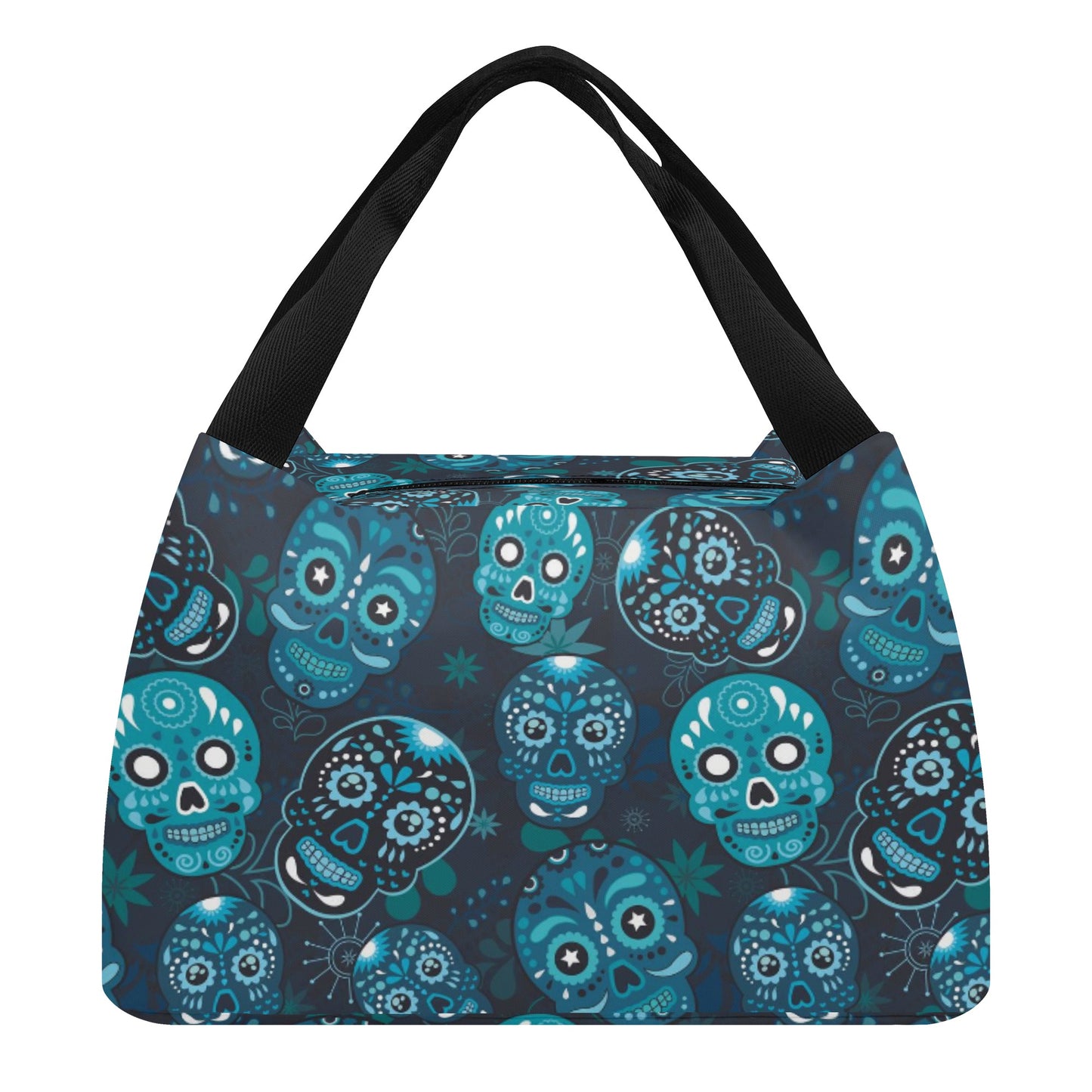 Dia de los muertos skulls candy Portable Tote Lunch Bag
