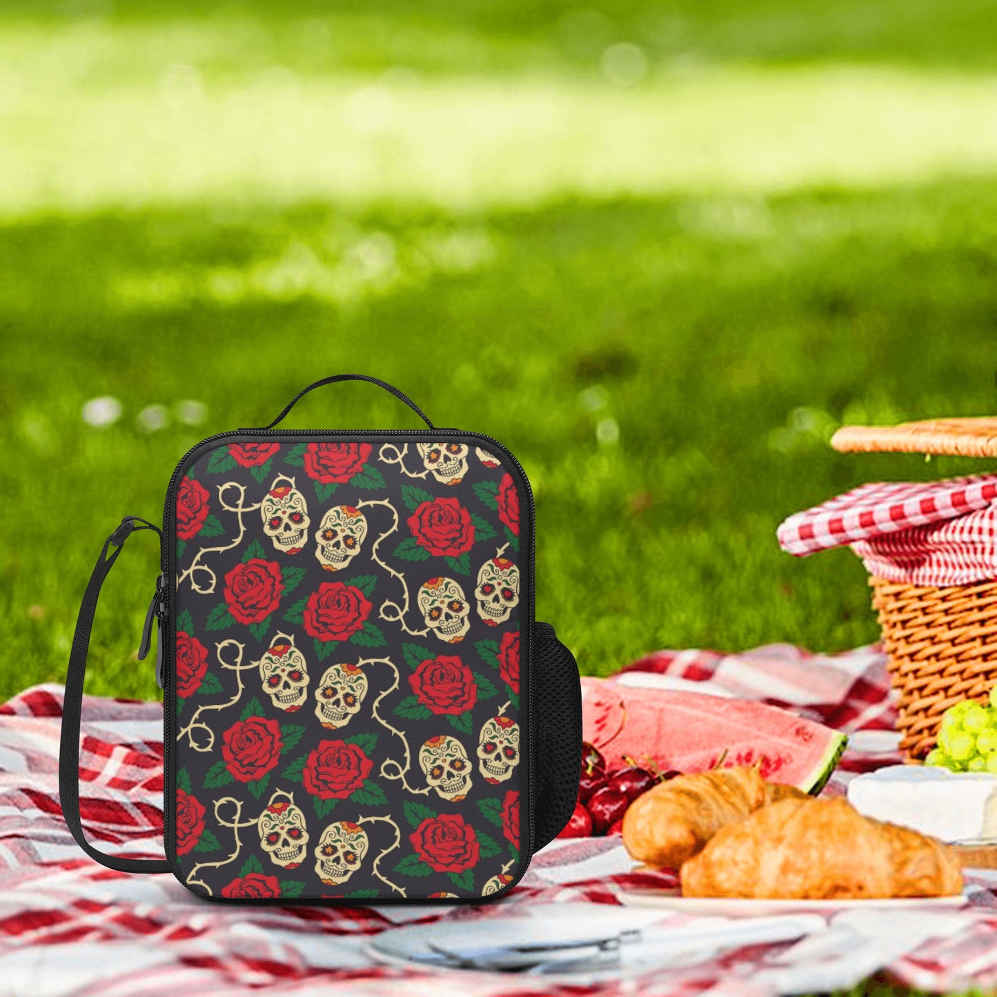 Day of the dead pattern sugar skull Lunch Box Bags