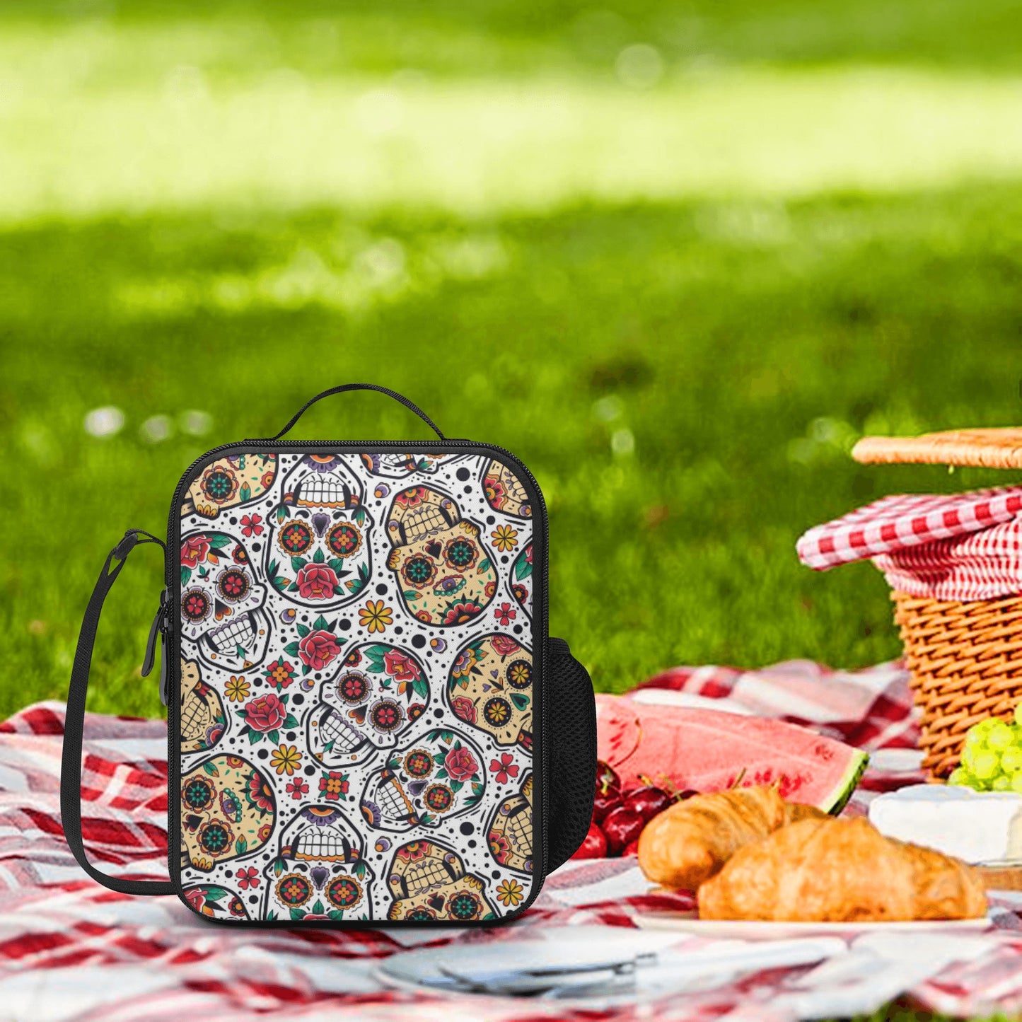 Day of the dead sugar skull pattern Lunch Box Bags
