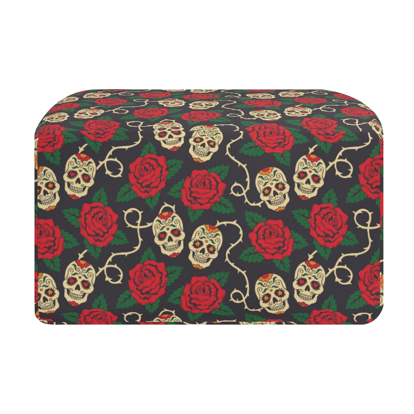 Floral sugar skull pattern Portable Tote Lunch Bag