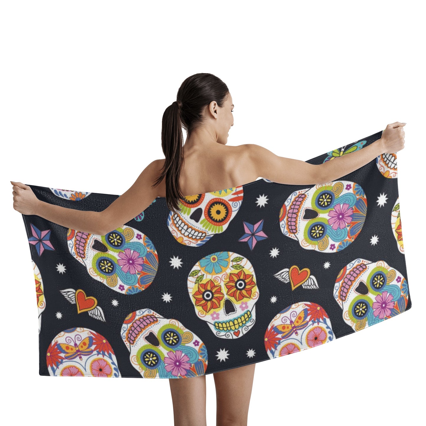 Candy sugar skull  pattern Bath Towel