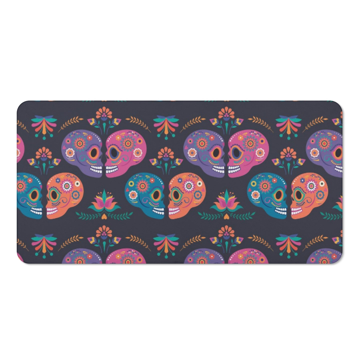 Sugar skull couple Bath Towel