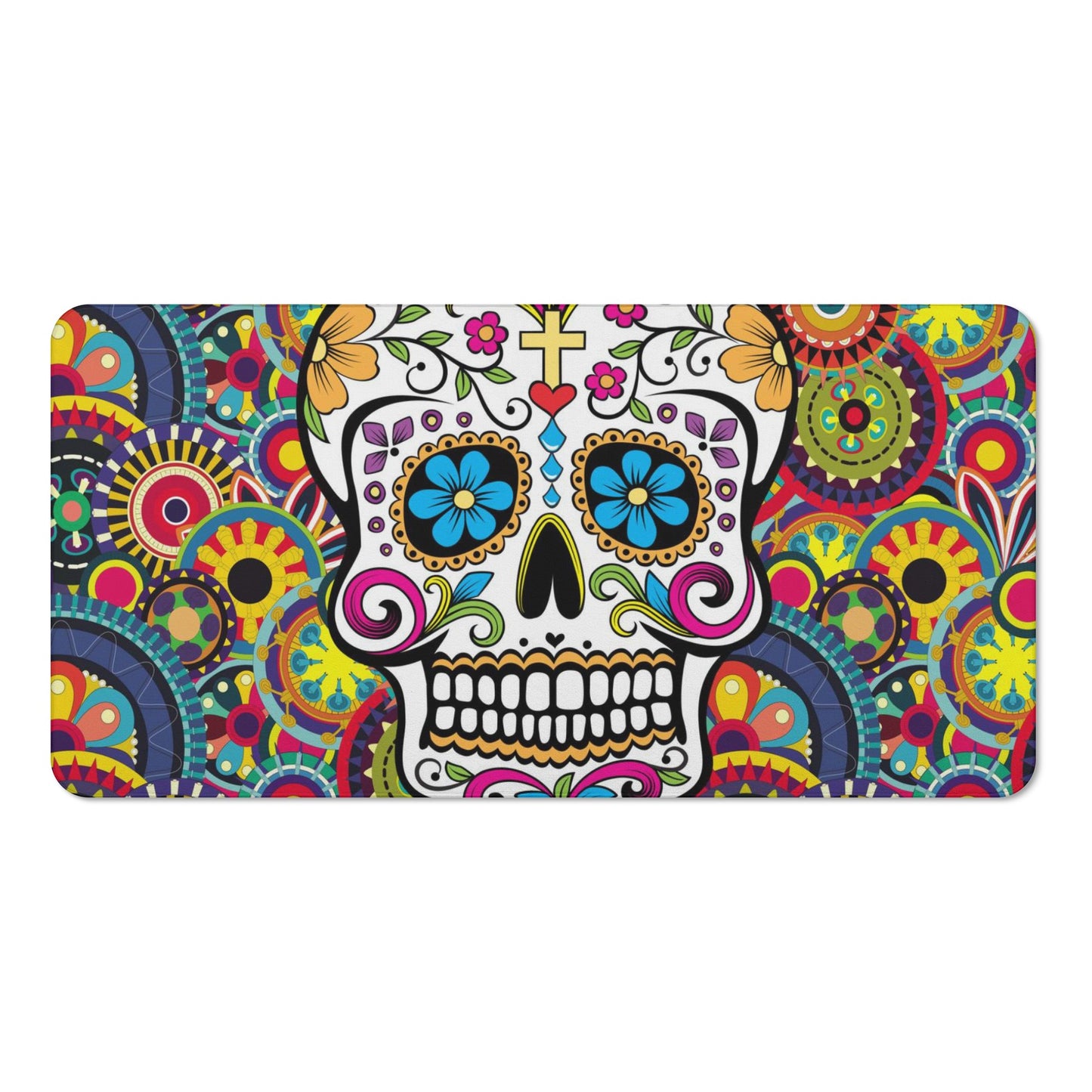 Sugar skull Mexican skull calaveras Bath Towel