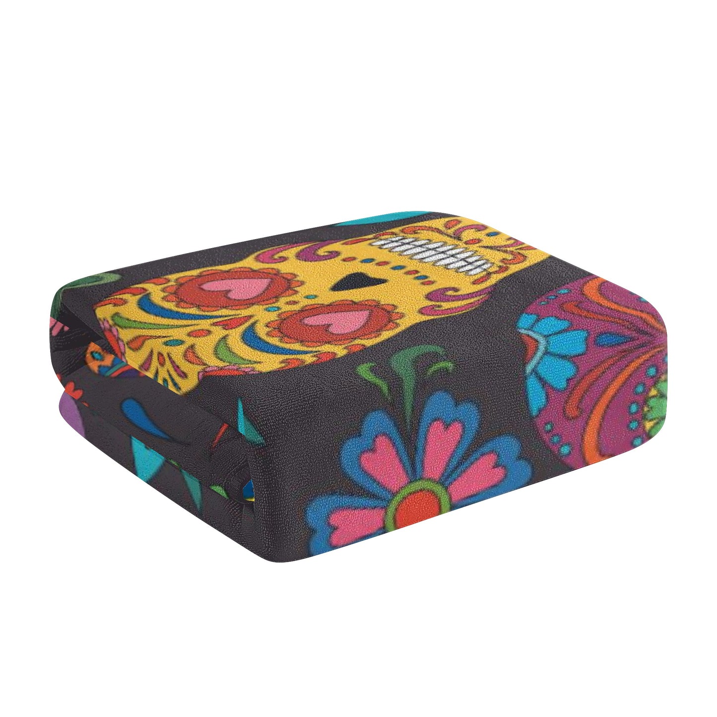 Floral day of the dead pattern Bath Towel