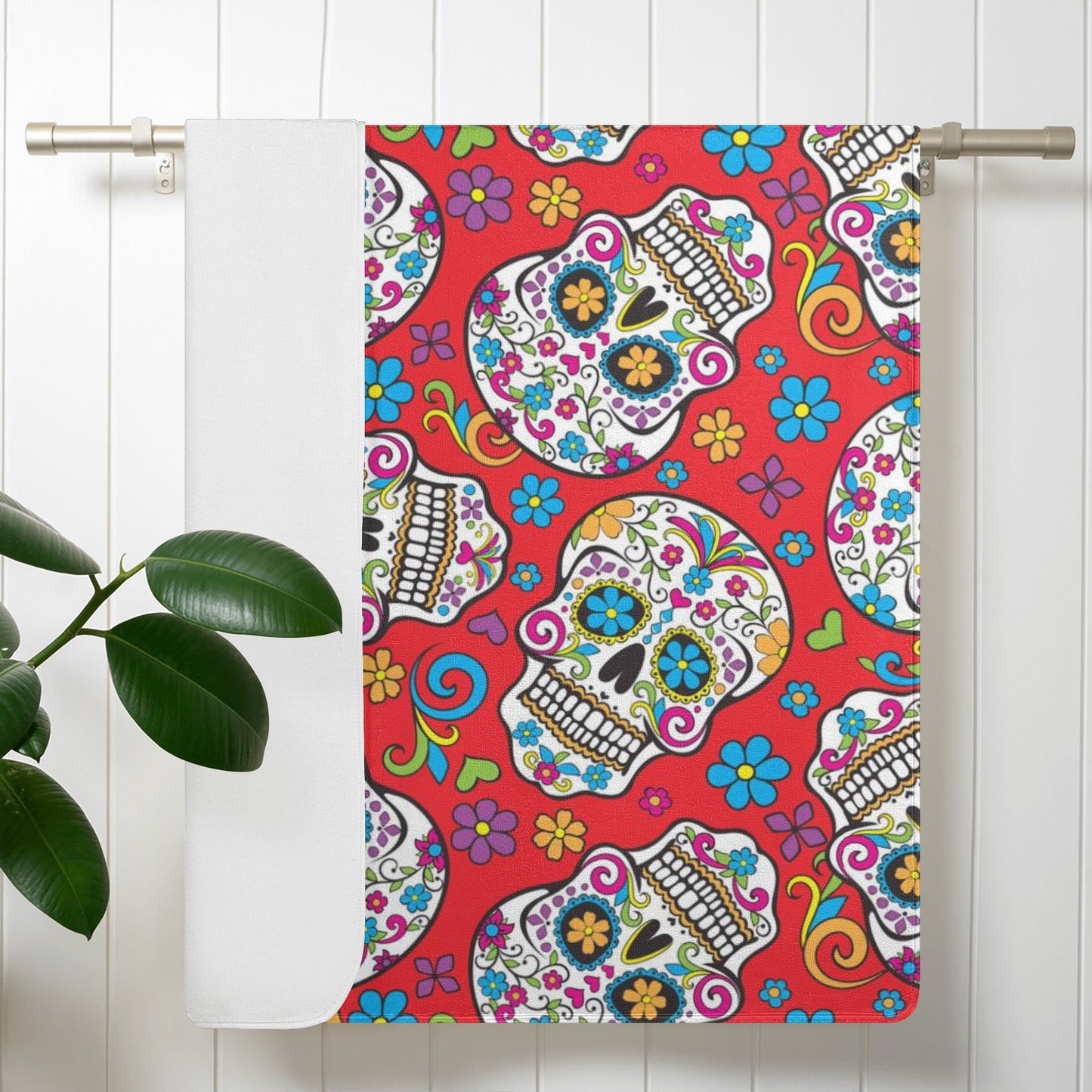 Dia de los muertos pattern Bath Towel