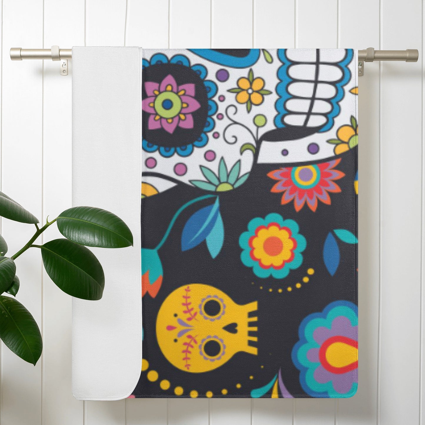 Sugar skull Mexican skull Bath Towel
