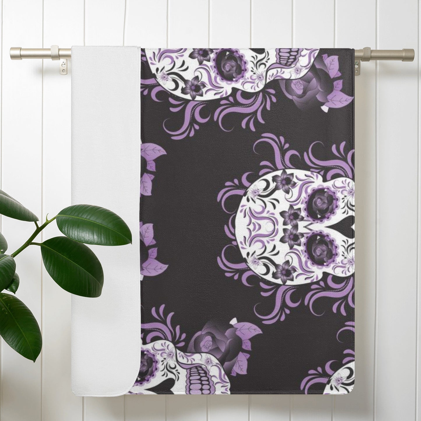 Sugar skull skeleton day of the dead Bath Towel