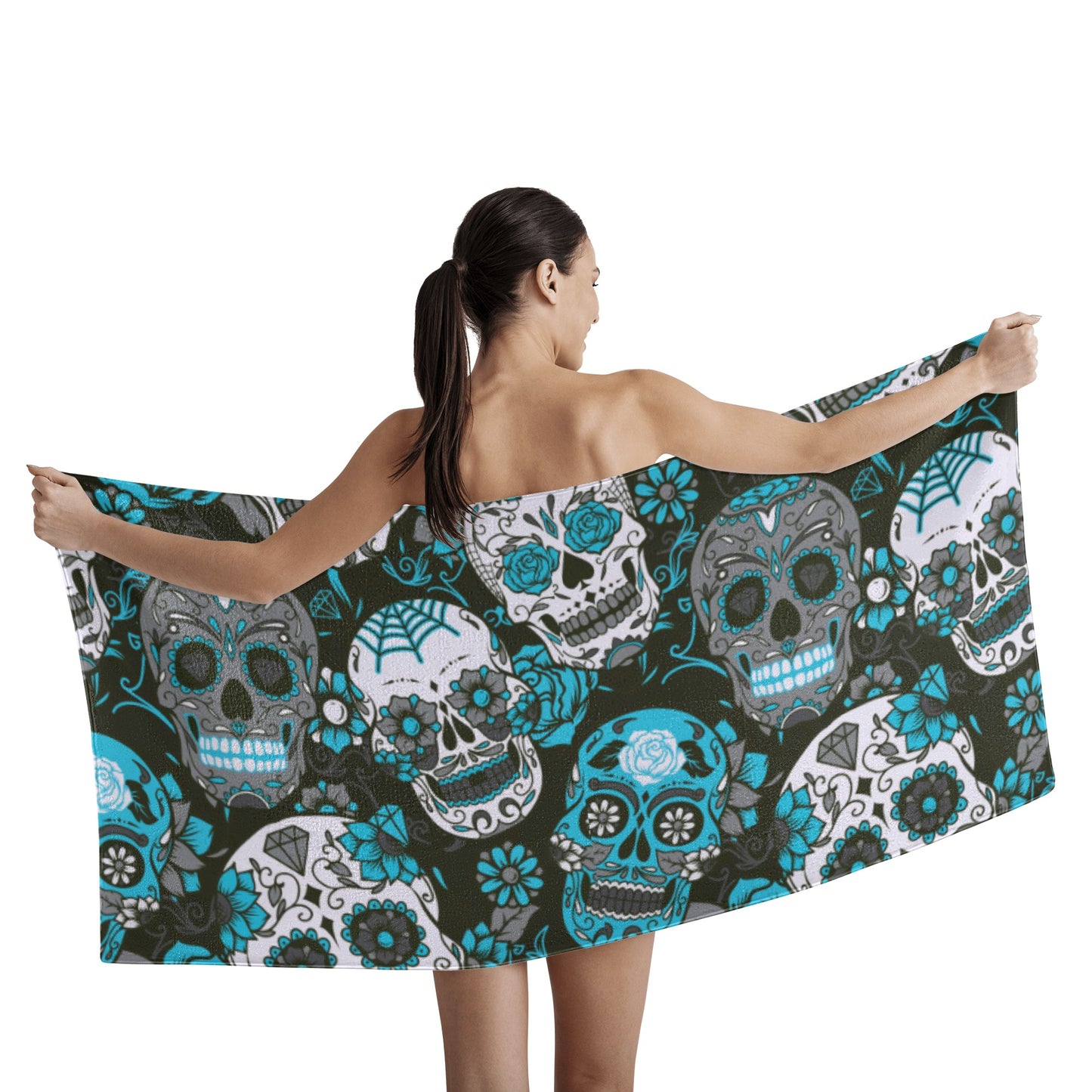 Sugar skull day of the dead Bath Towel