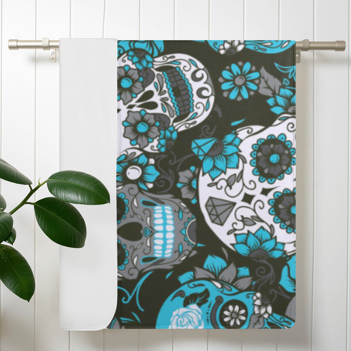 Sugar skull day of the dead Bath Towel