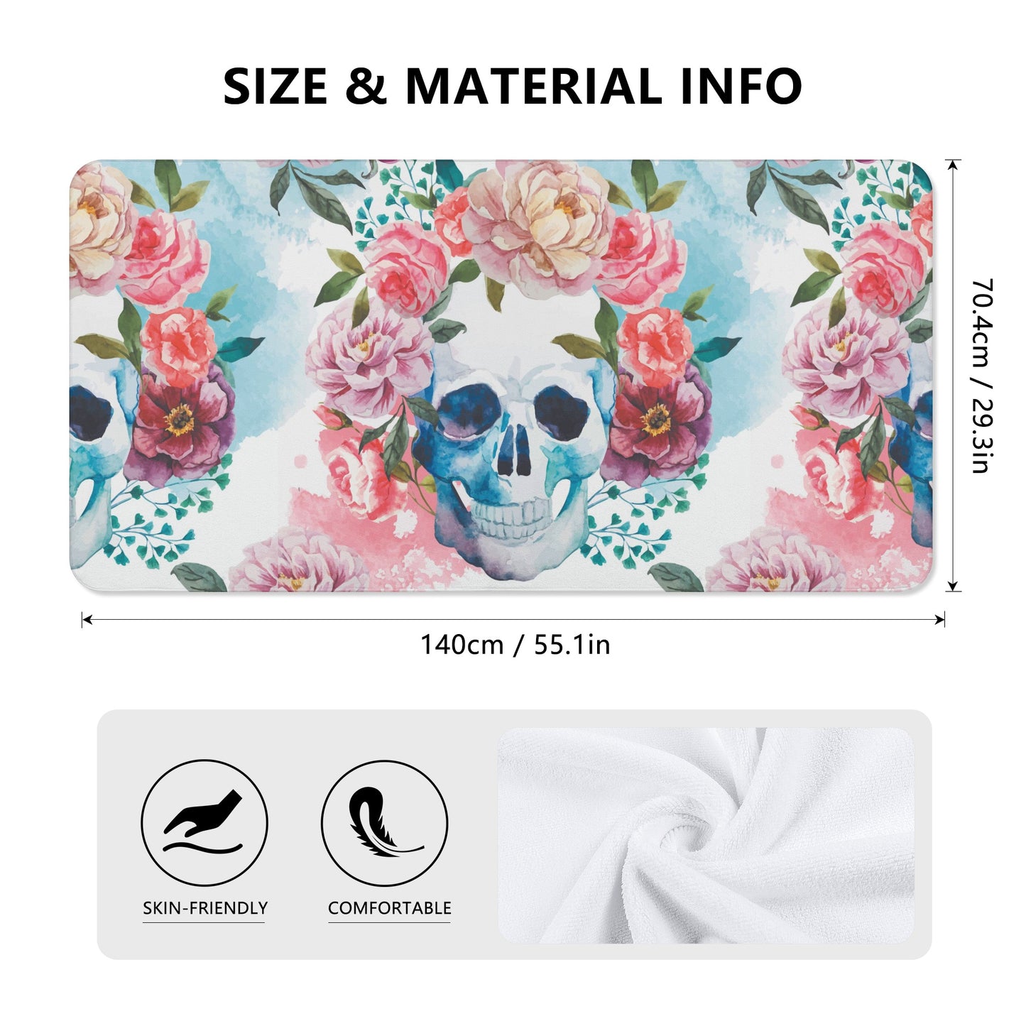 Candy skulls Bath Towel