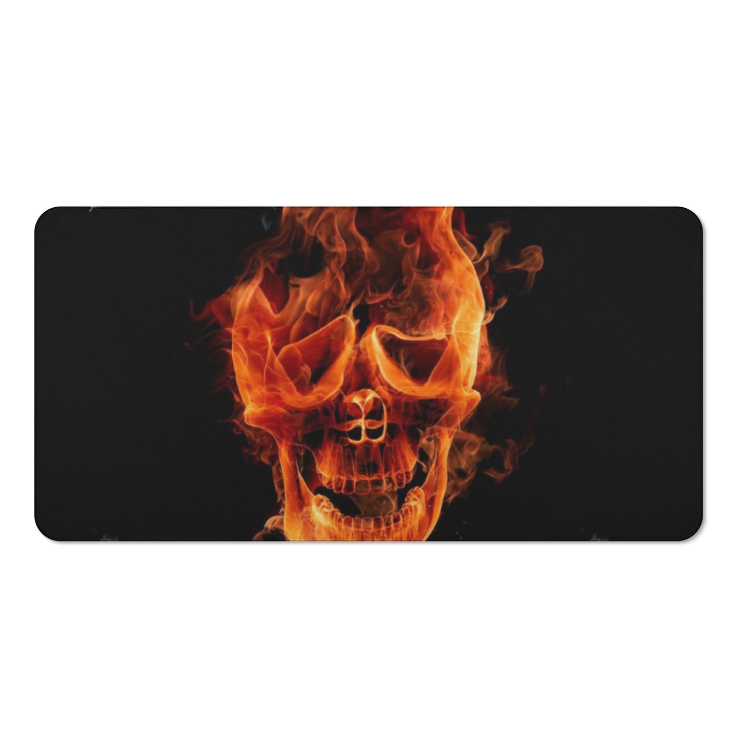 Flaming gothic skull Bath Towel