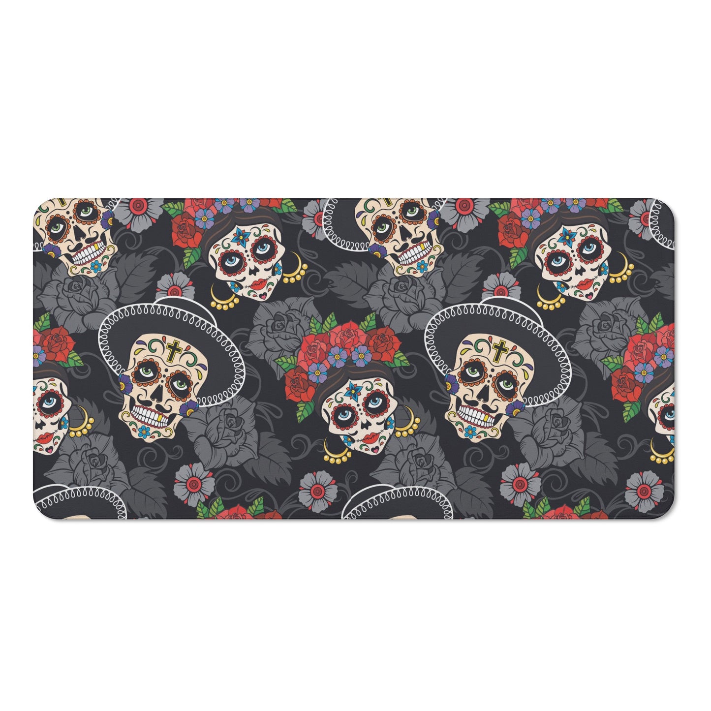 Mexican skull dia de los muertos skeleton Bath Towel