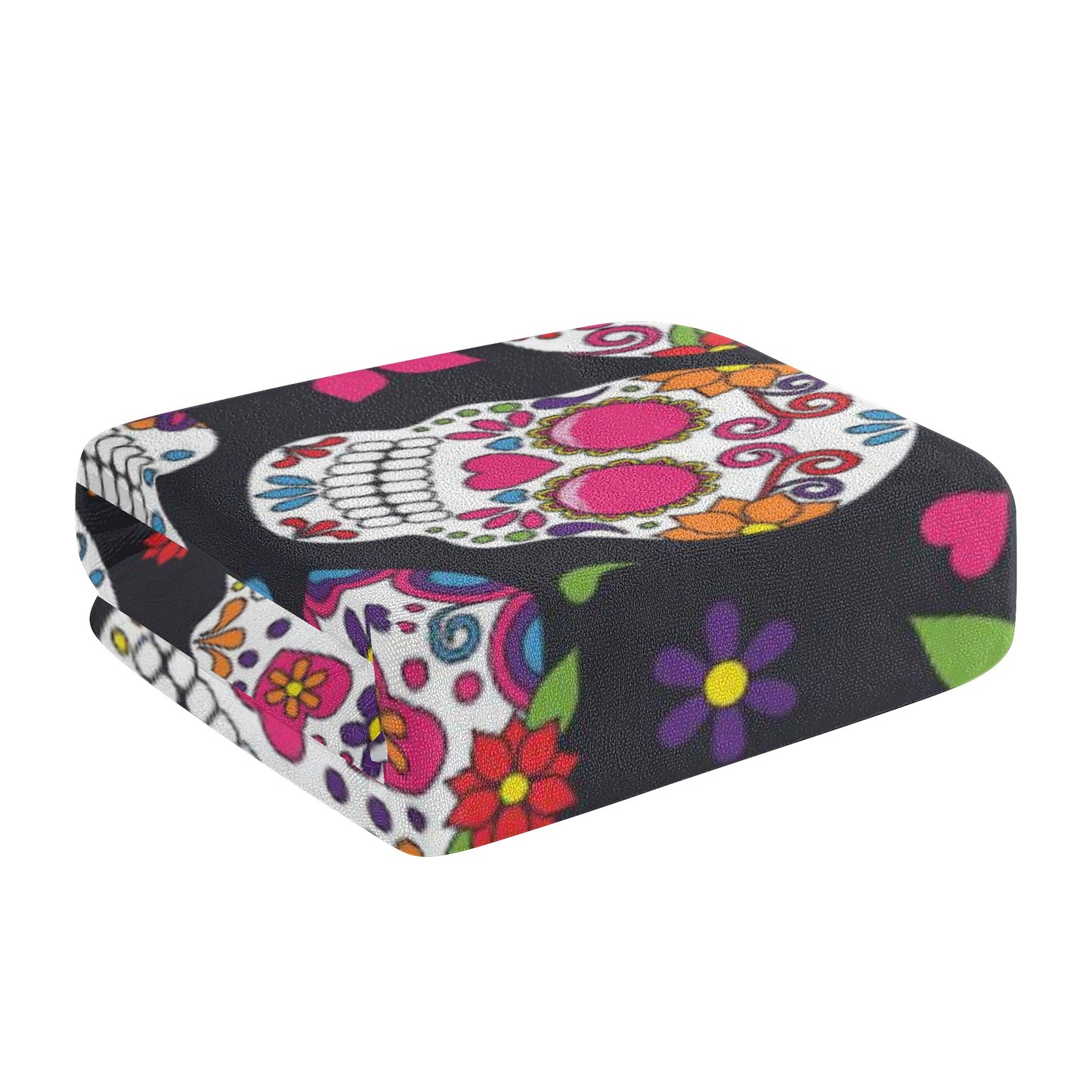 Sugar skull floral pattern Bath Towel