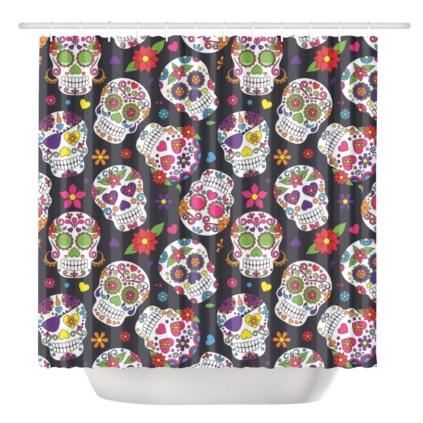 Day of the dead candy skull calaveras Shower Curtain