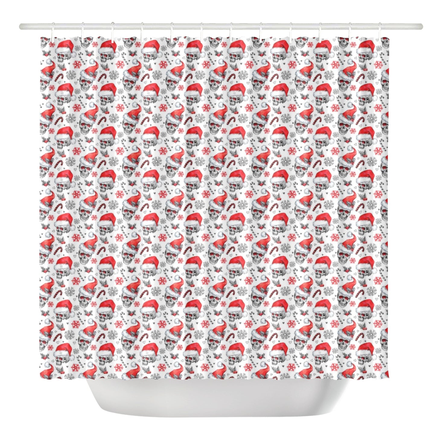 Santa claus skull Shower Curtain