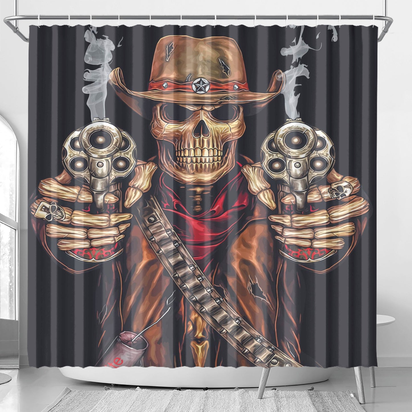 Grim repaer Halloween skull Shower Curtain