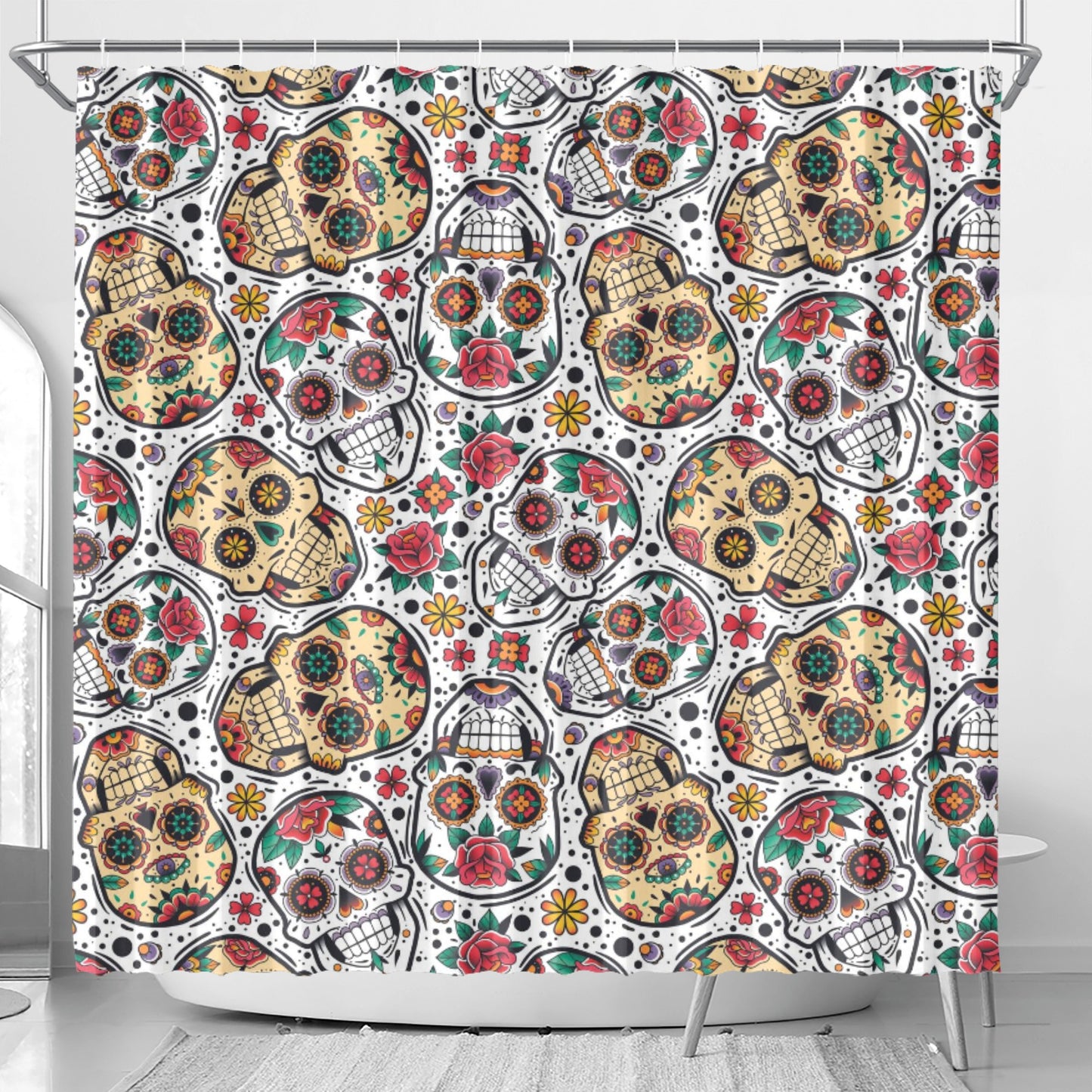 Dia de los muertos skull Shower Curtain