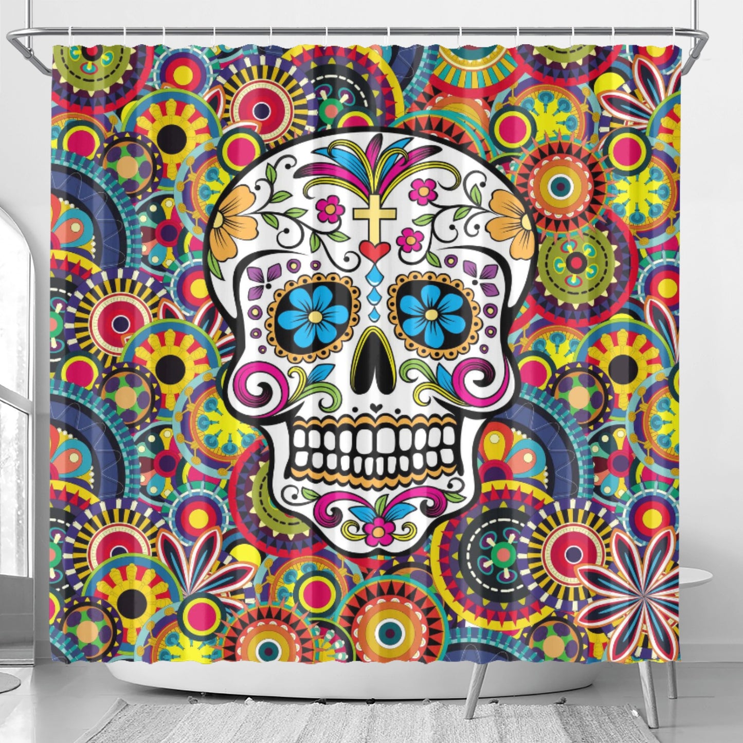 Cinco de mayo sugar skull Calaveras Shower Curtain