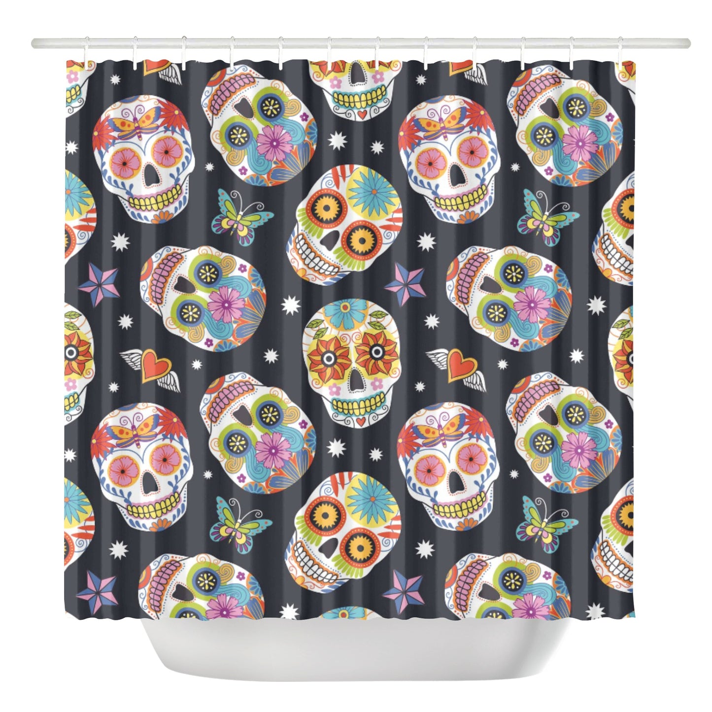 Dia de los muertos Mexican Calaveras Shower Curtain